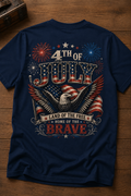 Land of the Free Tee – Navy Blue