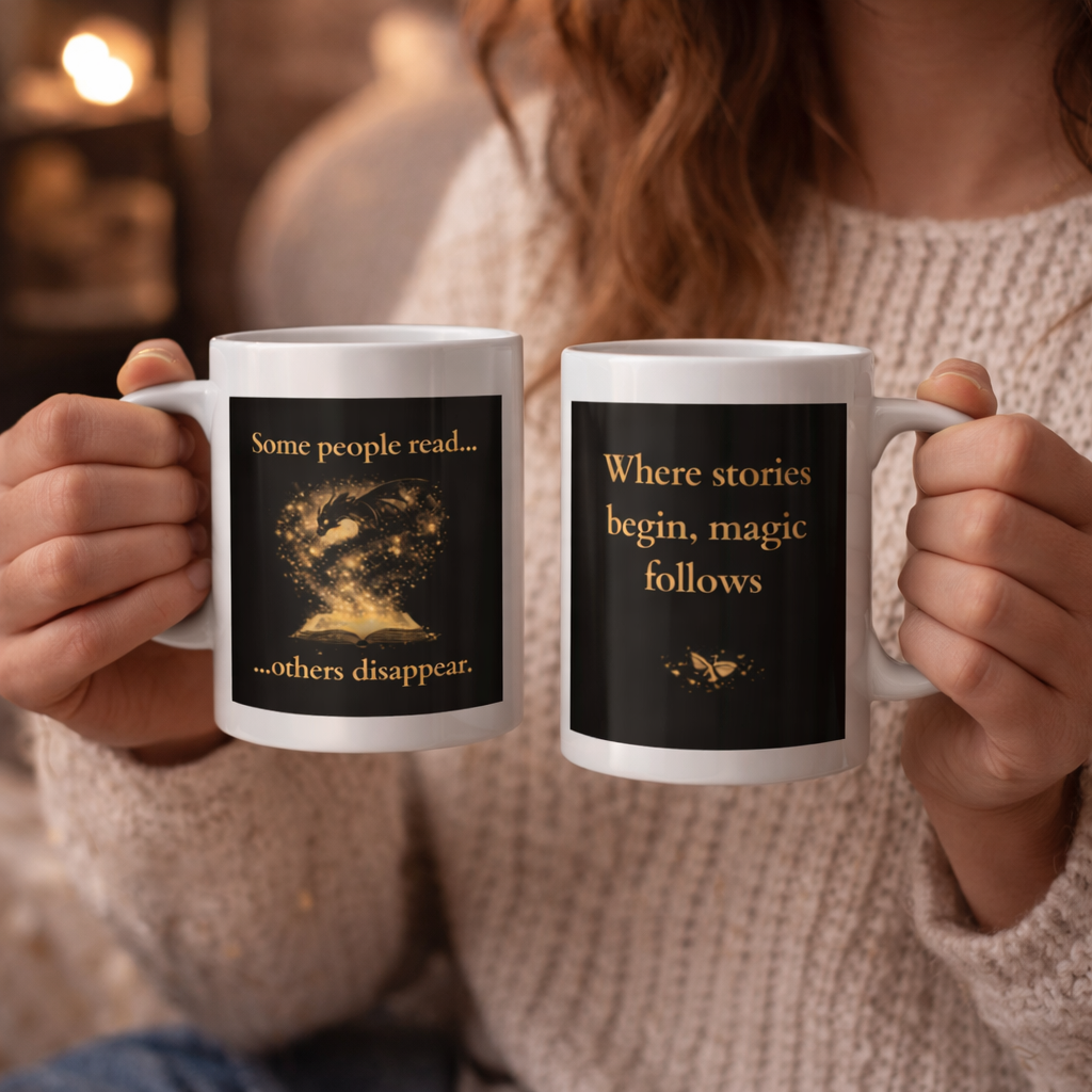Where Stories Begin – Fantasy Book Lover Mug
