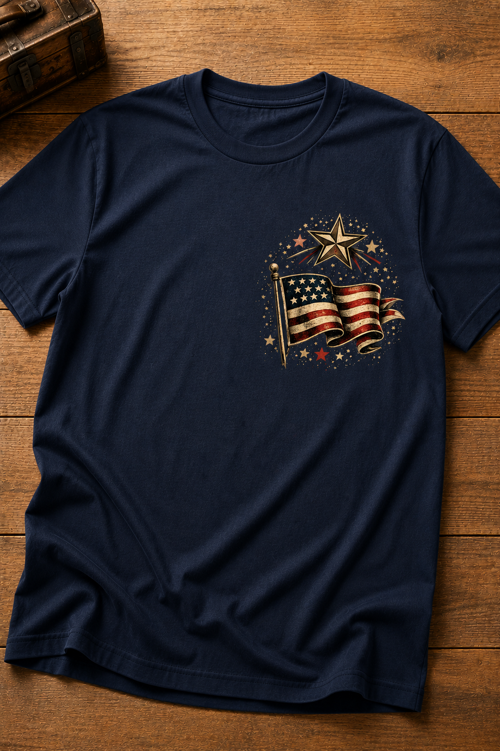 Land of the Free Tee – Navy Blue