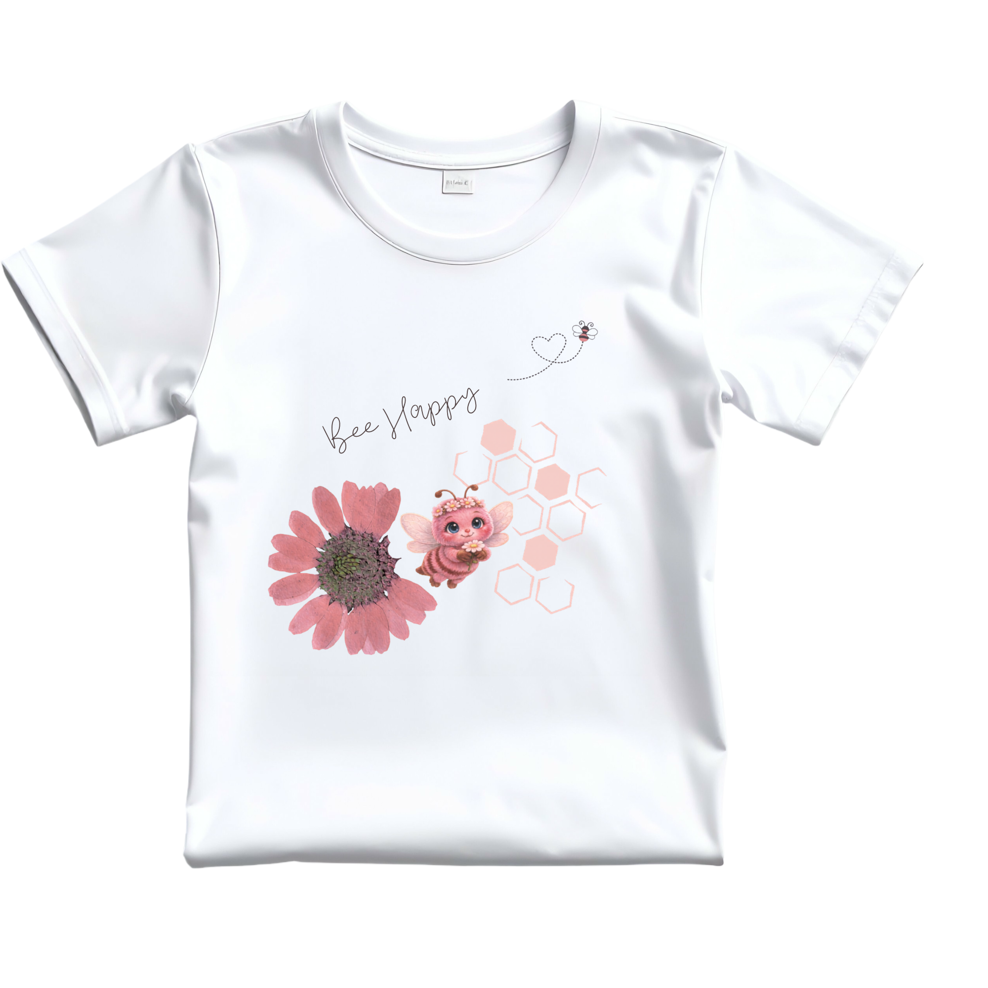 Bee Happy Kids Tee – Pink Bee Collection