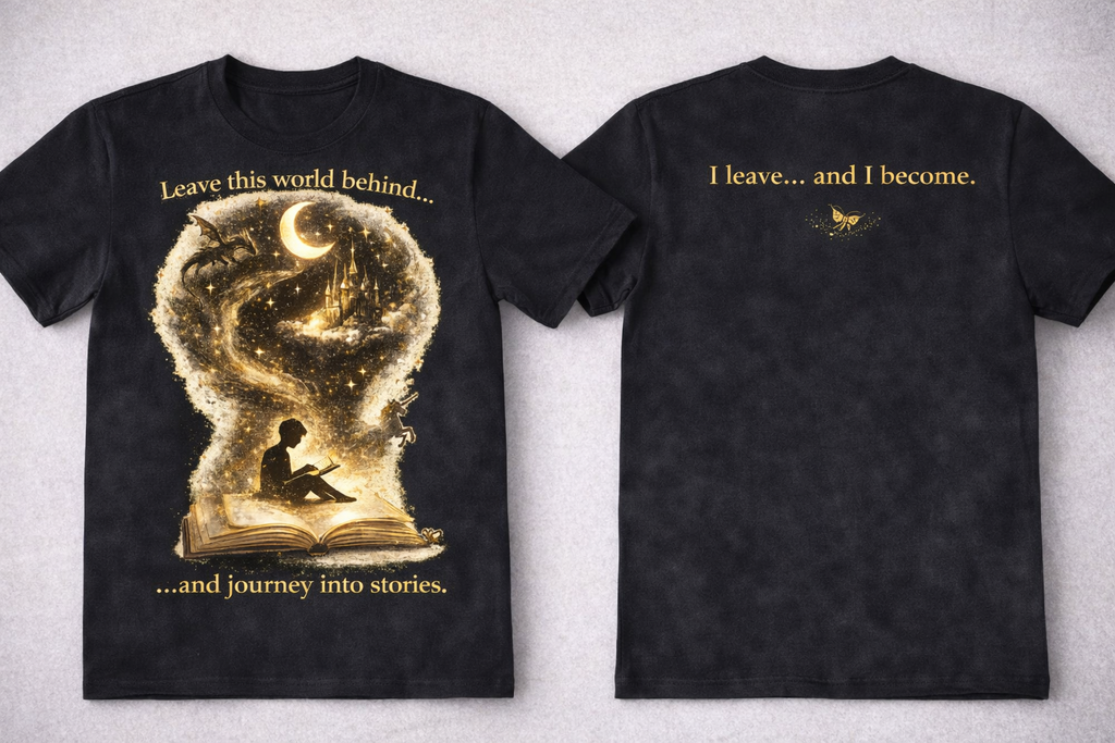 Leave This World Behind Tee (Fantasy Book Lover Shirt)