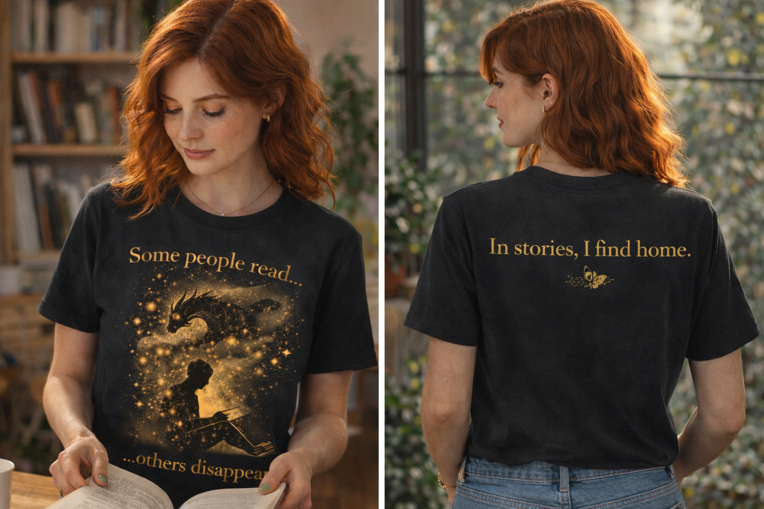 Some People Read Tee – In Stories, I Find Home