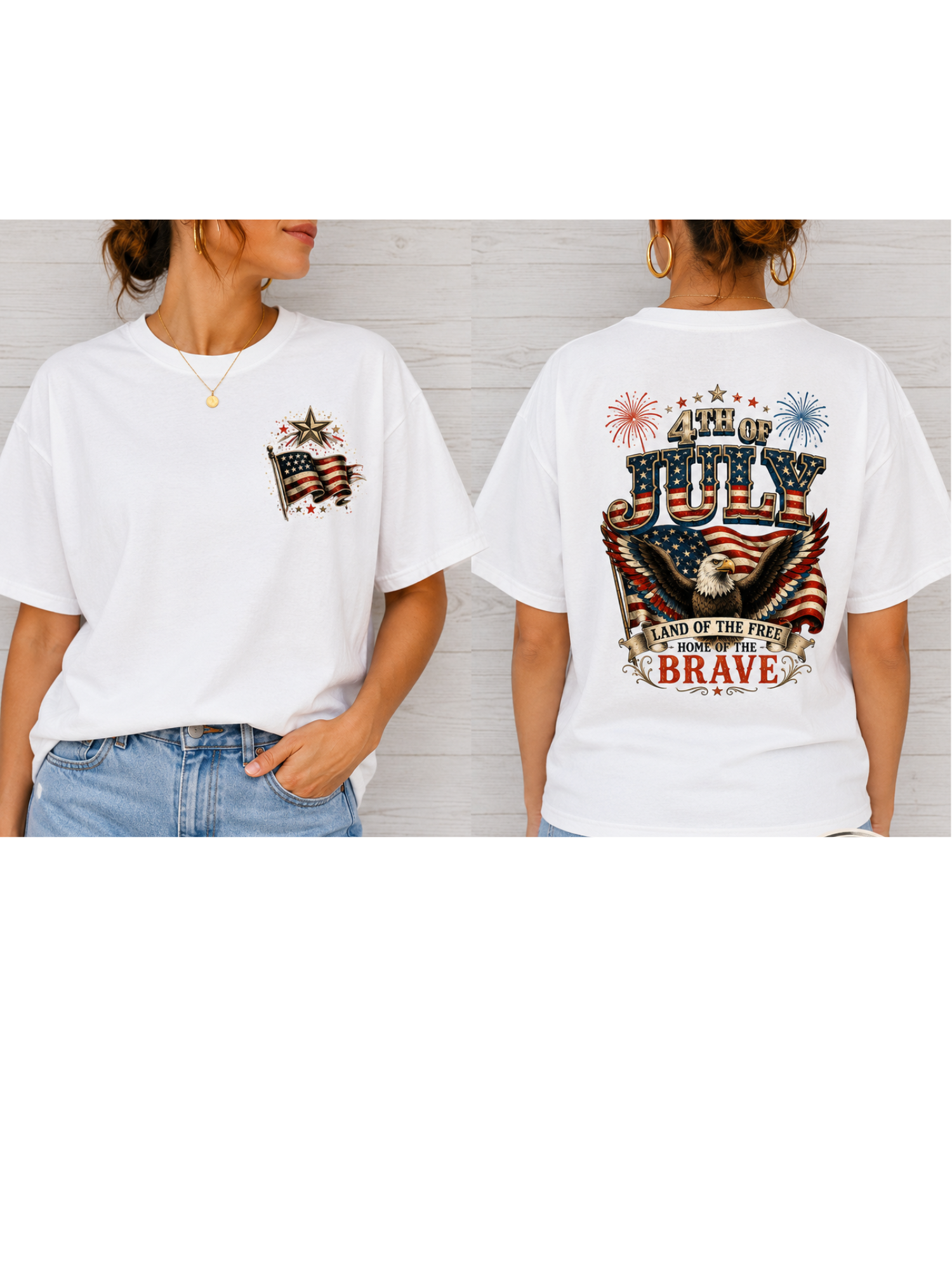 Land of the Free Tee – White