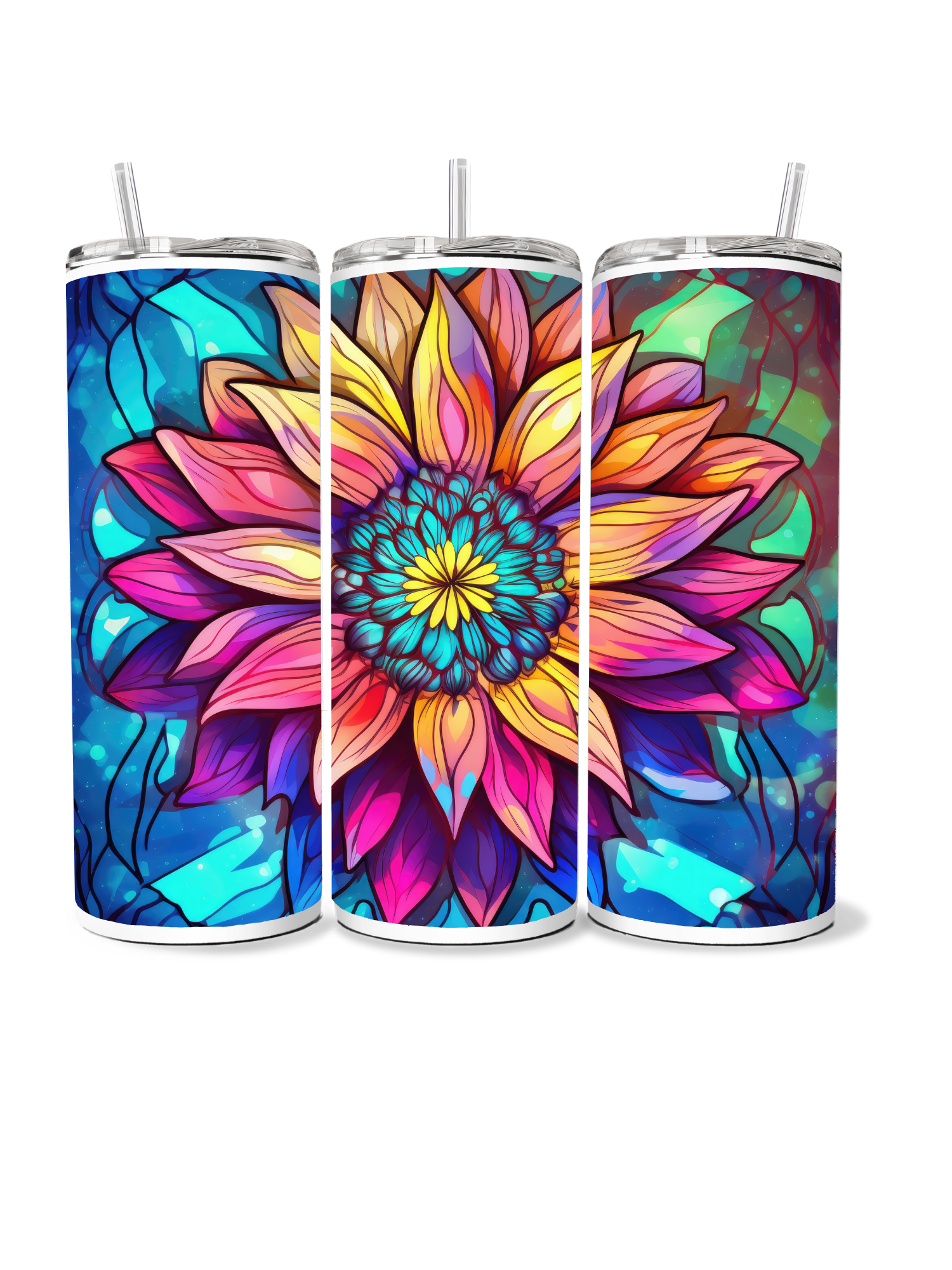 Colorful Floral Tumbler – Vibrant Flower Design Cup